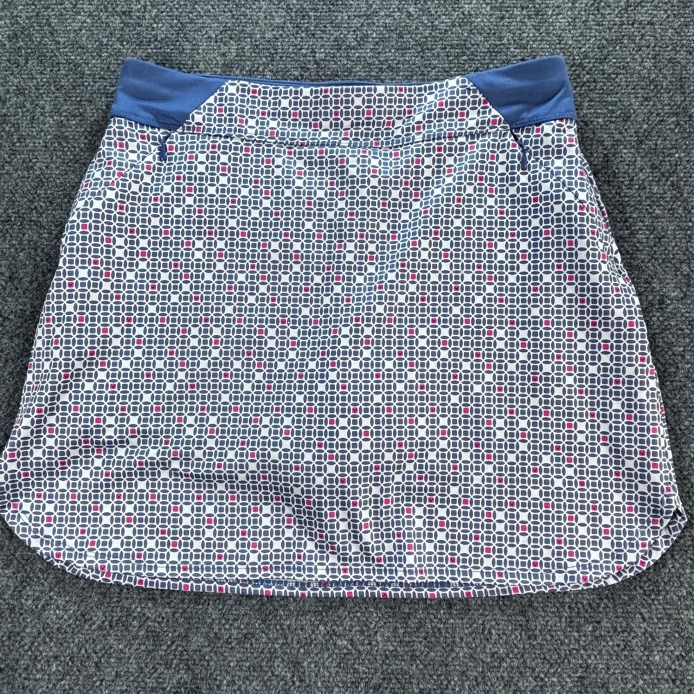 Callaway Golf Skort Womens Small Blue Pink Geometric Opti-Dri Athletic Skirt